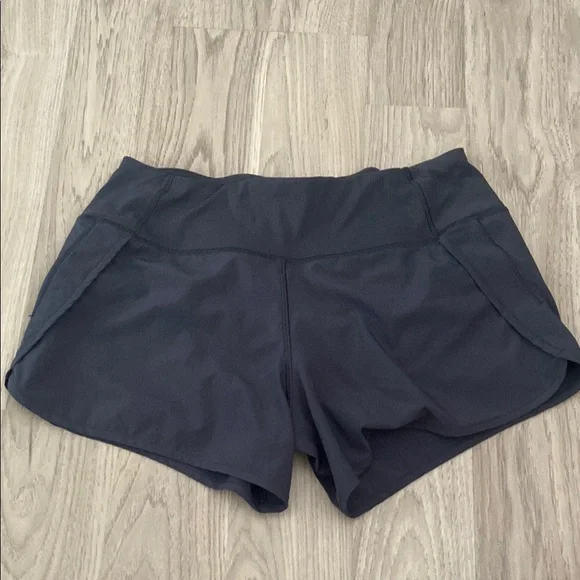 Women's Charcoal Green Athletic Shorts - Picture 2 of 3